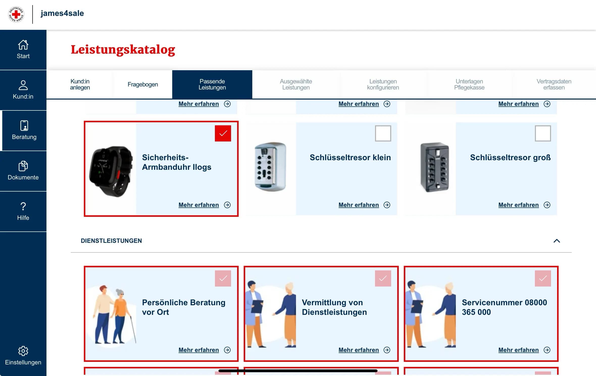 Leistungskatalog
